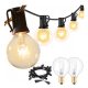  GARDEN LIGHT GARLAND BULBS CHAIN 15M LAMPS 25 WATERPROOF BULBS