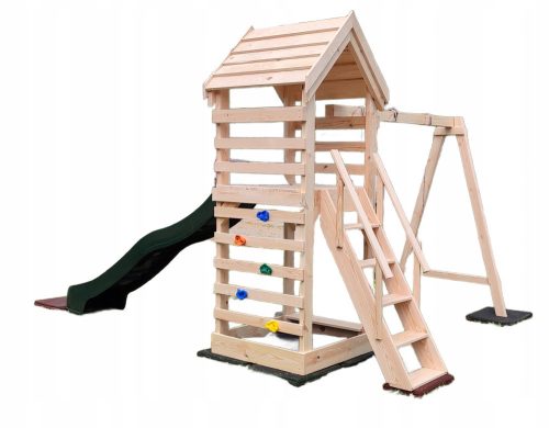 Playground - children's house, sandpit, swing
