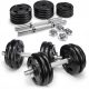  AbarQs 2x 15 kg adjustable cast iron dumbbells