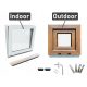 Lorac golden oak PVC tilt window 400 mm x 400 mm