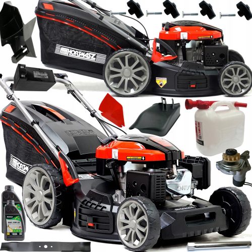  Hortmasz petrol lawn mower with 196 cm³ capacity, basket 70 l, cutting width 53 cm