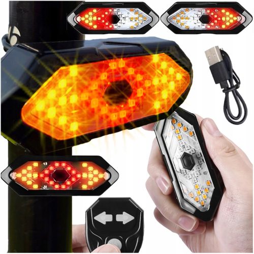  Bicycle indicators, scooter, indicators, USB indicators, remote control, rear light