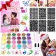  LARGE TATTOO SET, TEMPLATES, GLITTER TATTOOS