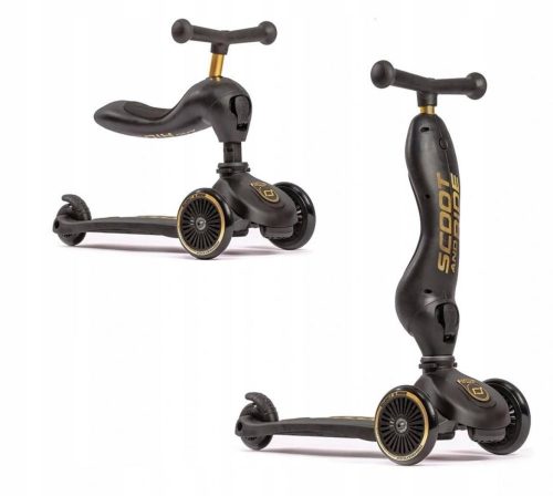  Scoot & Ride Three-Wheel Scooter Black, Gold