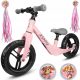  Bergen Zippy 12" Balance Bike, Pink, Grey