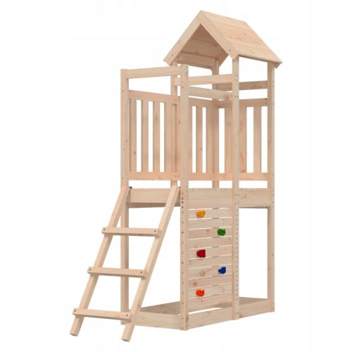 PLAYGROUND HOUSE WITH LADDER AND WOODEN WALL