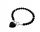  BRACELET MATT BLACK AMBER HEART