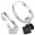  K508 Circles crystals clasps elegant earrings silver 925