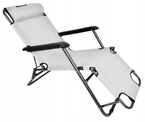  Springos lounger, chair, bed, stable, adjustable, grey metal