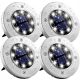  Red Garden embedded solar lamp, silver, 12.6 cm, 4 pcs.