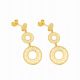  GOLD OPENWORK HOOP EARRINGS 333 LENGTH 3.1 CM