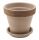  Degrea flowerpot 15 cm x 15 x 14 cm made of ceramic + Degrea flowerpot stand 13 cm made of ceramic