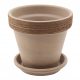  Degrea flowerpot 15 cm x 15 x 14 cm made of ceramic + Degrea flowerpot stand 13 cm made of ceramic