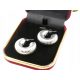  Silver inflatable earrings, inflatable hoops, stainless steel 316L