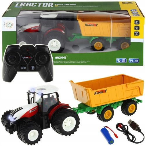  Remote-controlled tractor with RC pilot trailer