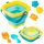 Sand play set, foldable silicone buckets, accessories, molds