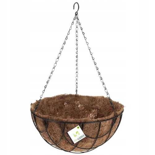  Flowerpot by Koopman International, 30 cm x 30 x 13.5 cm, diameter 30 cm, metal tones in brown and beige