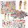  Magnetic wooden dress-up toy, 67 pieces. Fashion