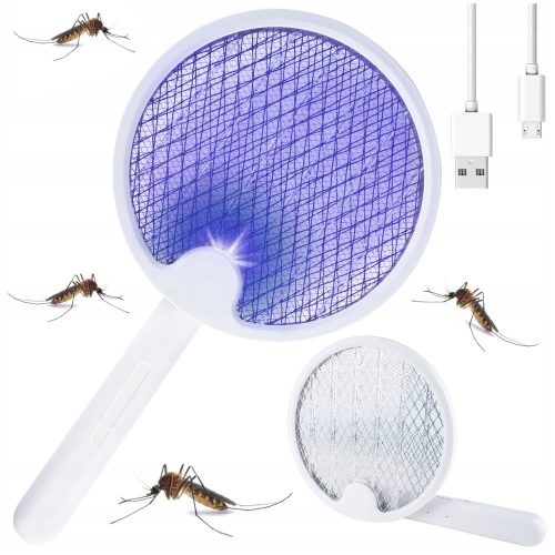  Electric racket against flies, moths and mosquitoes, foldable, 3000V