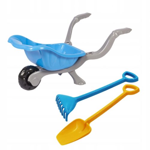 Sand tool set for one child – wheelbarrow + rake + shovel