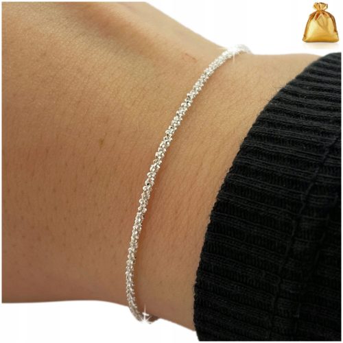  WOMEN'S SILVER BRACELET FOR WRIST 925 DELICATE ITALIAN CELEBRITY