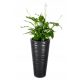  Form-Plastic flowerpot 30 cm x 30 x 56 cm diameter 30 cm plastic black, grey and silver tones