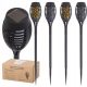  Ikonka embedded solar lamp, black, 52 cm, 4 pcs.