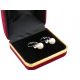  Silver earrings Sorenson with pearl and SWAROVSKI crystal stainless steel