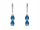  RHODIUM-PLATED SILVER HANGING EARRINGS WITH ZIRCONS