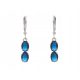  RHODIUM-PLATED SILVER HANGING EARRINGS WITH ZIRCONS