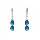  RHODIUM-PLATED SILVER HANGING EARRINGS WITH ZIRCONS