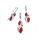  Silver set with ruby silver 925