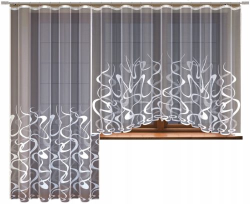  Set of 2 curtains, pattern 21998, 200 x 240 cm + 300 x 160 cm (with tape), Polish production.