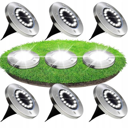  Eddcom embedded solar lamp silver 12.6 cm 6 pcs.