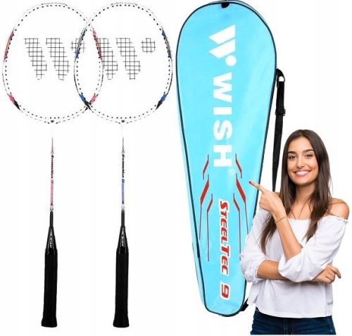 WISH Steeltec 9K racket set + CGROT Sports Guide, ideal for learning to shop