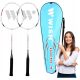 WISH Steeltec 9K racket set + CGROT Sports Guide, ideal for learning to shop