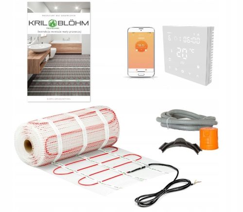 HEATING MAT HEATING SET 150W/M2 1M2/H 607 WIFI WHITE