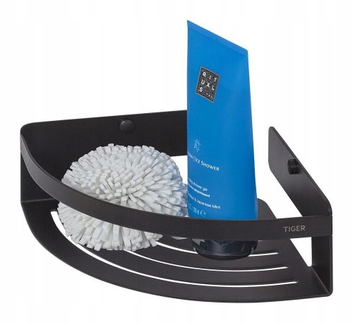  Tiger Caddy Corner Shower Basket Black
