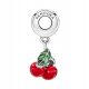  925 Silver Asymmetric Cherry Charm Pendant