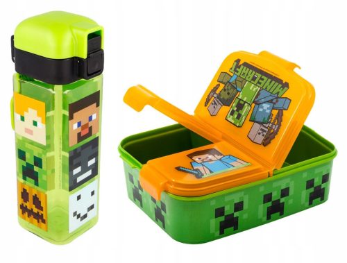  Stor 40420 Minecraft Lunchbox 900 ml orange-green