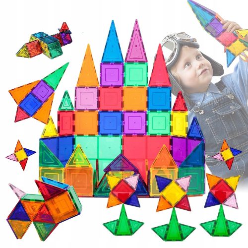  MAGNETIC BLOCKS SET FOR BOYS GIRLS KINDERGARTEN 30 PIECES