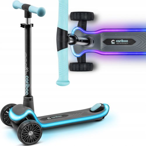  Cariboo LEDstar three-wheeled balance scooter, turquoise