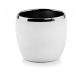  Polnix flowerpot 17 cm x 17 x 16 cm diameter 17 cm ceramic white, grey and silver tones