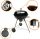  XXL Charcoal GRILL with ASH PAN on Wheels BBQ Natural 57cm