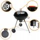  XXL Charcoal GRILL with ASH PAN on Wheels BBQ Natural 57cm