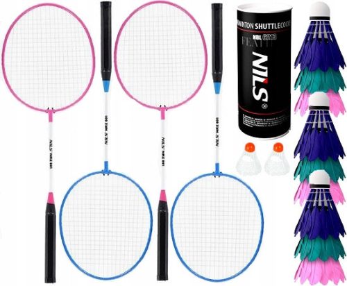 A set of rackets with shuttlecock Nils racket + shuttlecocks + CGROT Sports Guide IDEAL for LEARNING TO SHOP