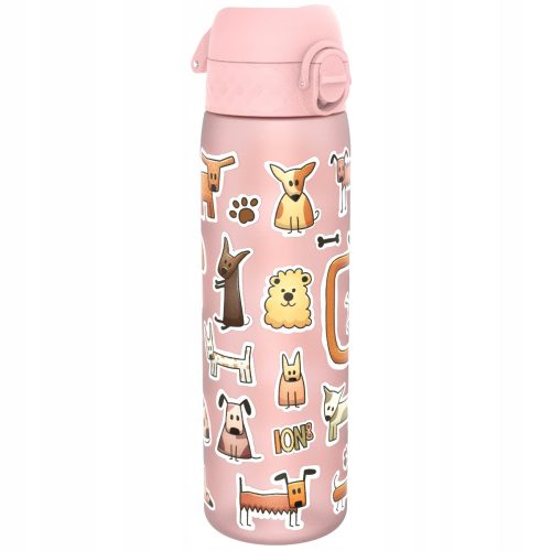  BOTTLE WATER BOTTLE FOR SCHOOL KINDERGARTEN PINK DOGS ION8 0.5 l