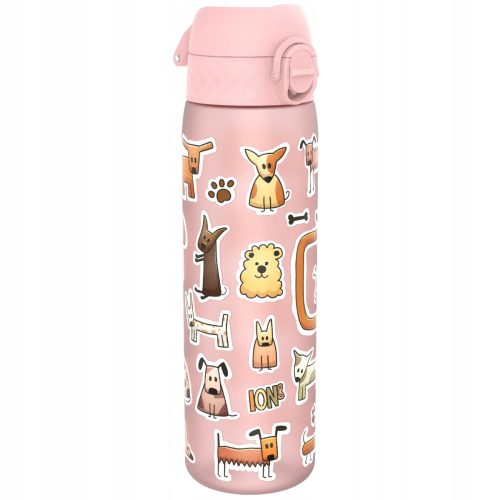  BOTTLE WATER BOTTLE FOR SCHOOL KINDERGARTEN PINK DOGS ION8 0.5 l