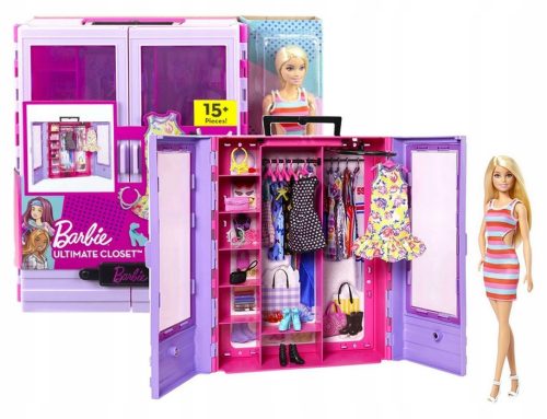  Mattel HJL66 Barbie Wardrobe Set with a Doll and Accessories