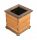  KONIUSZEK OGRODY Flowerpot 29 cm x 29 x 33 cm Diameter 29 cm Wood tones brown and beige, rosewood